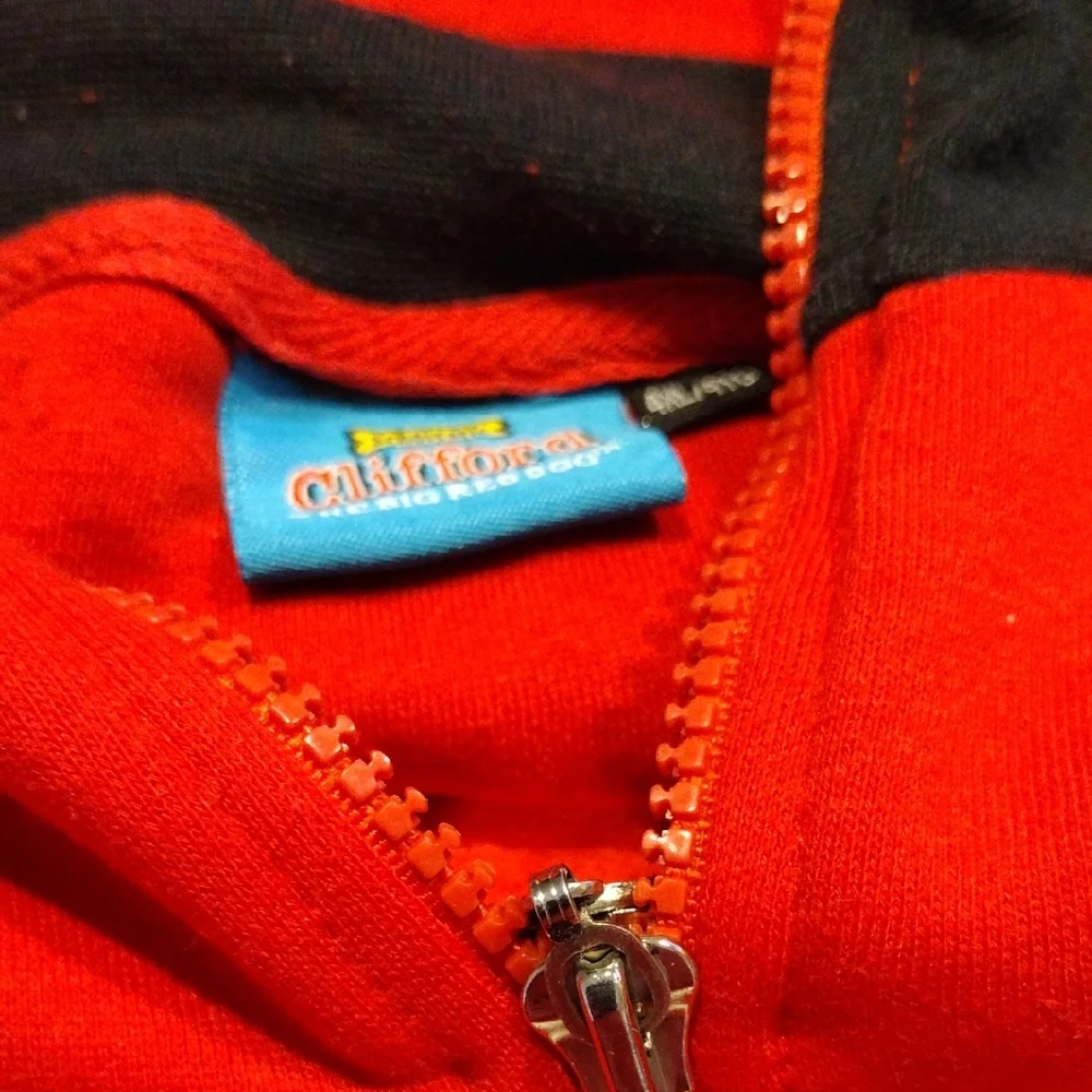 Red Hoodie with Cartoon Dog Design - Picture 4 of 6